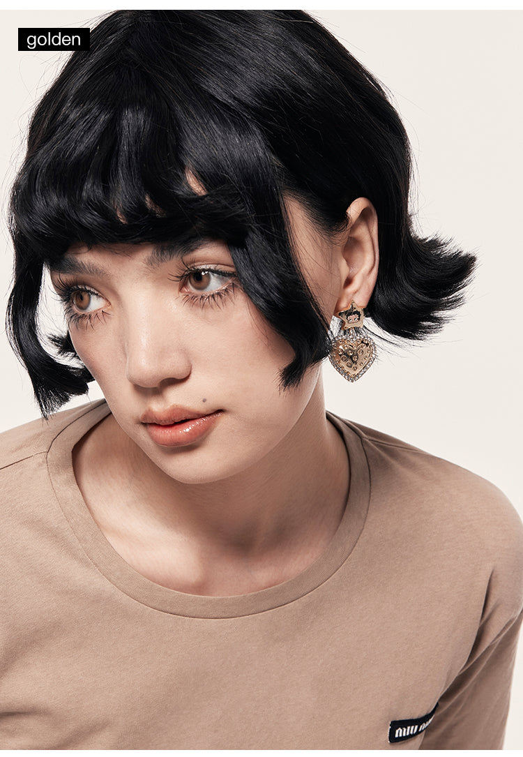 Retro Gilding Ear Clips - Golden