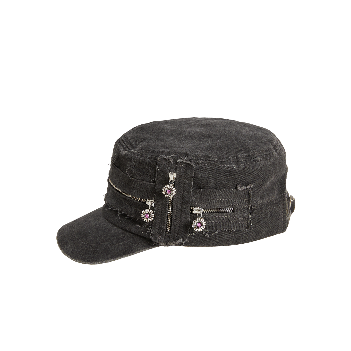 Gerbera Flat Cap - Black