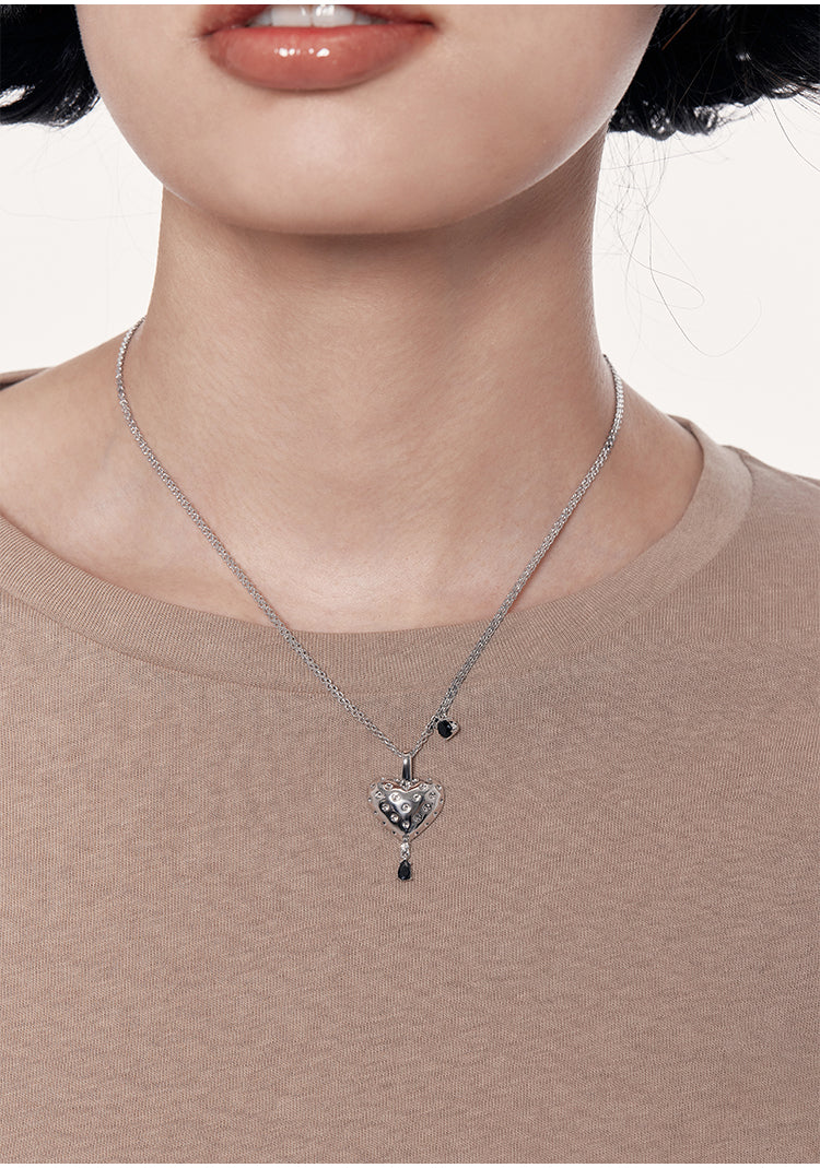 Polka-dot Lady Necklace - Silver