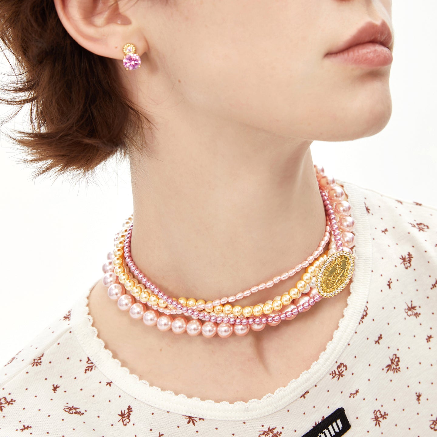 Multi-Layer Twisted Pearl Necklace