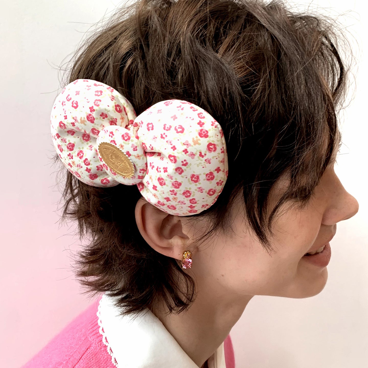 "Poof-poof! Bow" Hair Clip (L Size)
