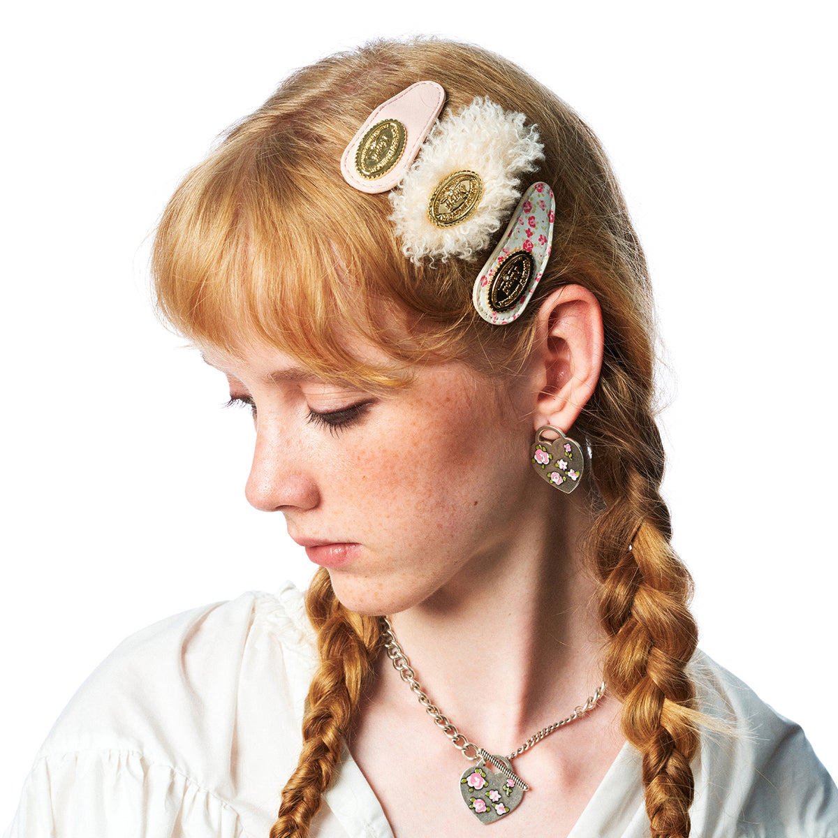 NARCII three moods hair clip sets-#soft rebel(1 Set, 3 Pieces)