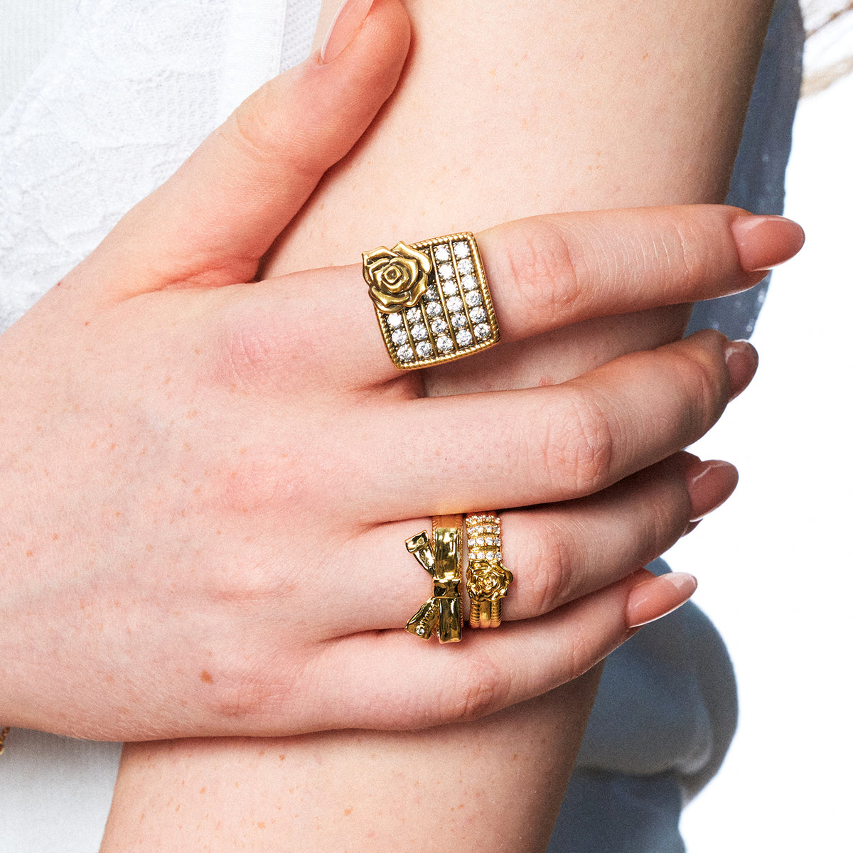 retro power bow cable ring