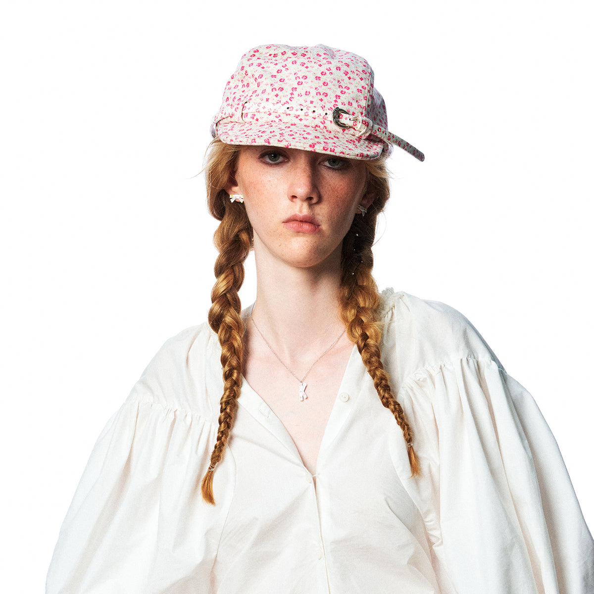 Utility Loop Rose Print Suede 5-Panel Cap(1 Set, 1 Pieces)