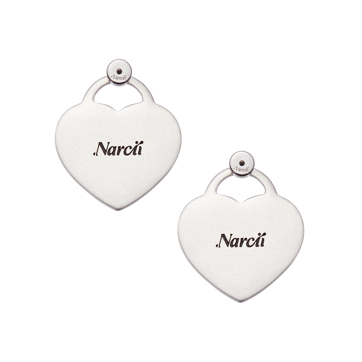 Rose Ditsy Floral Heart Tag  Earrings(1 Set, 2 Pieces)