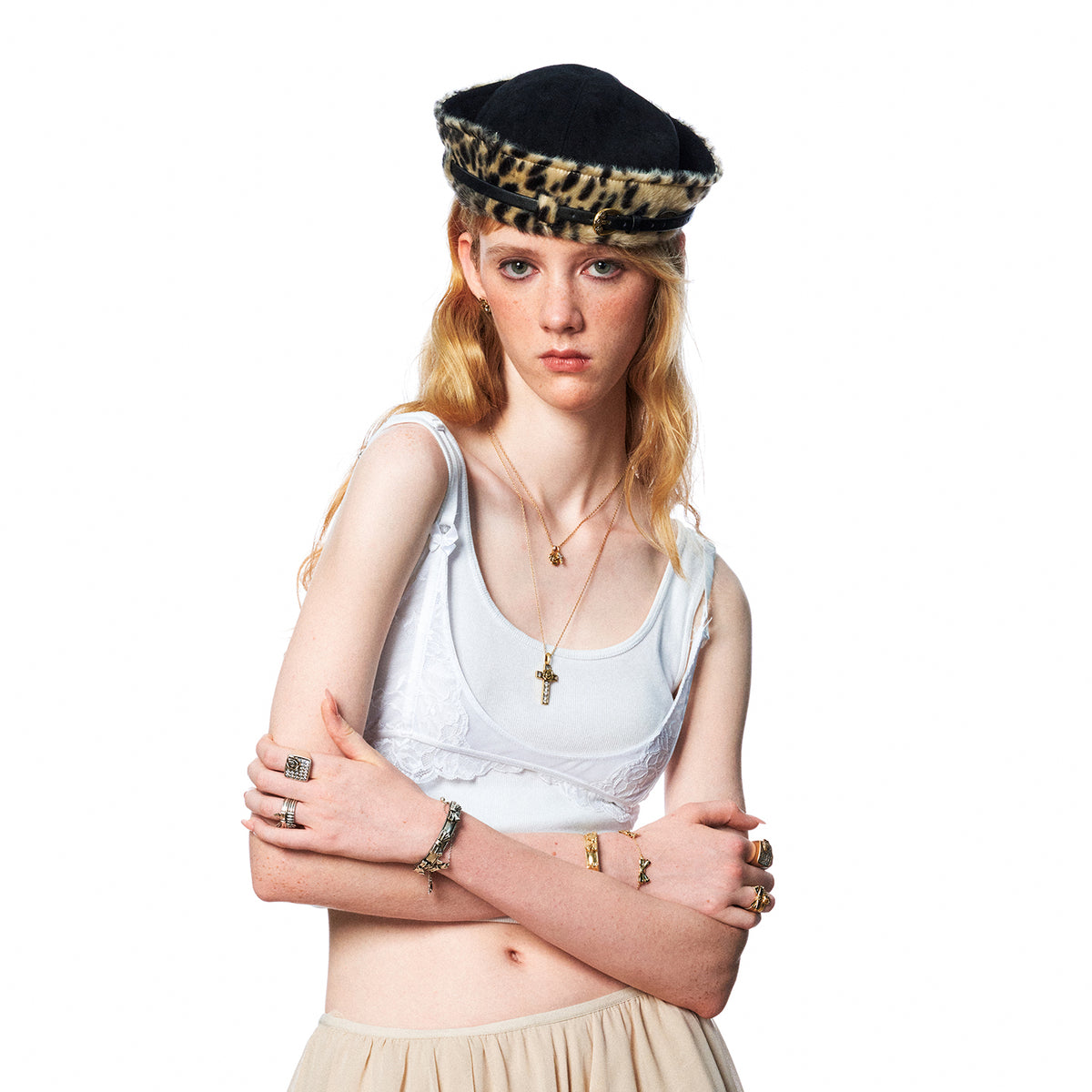 Utility Loop Leopard Print Miki Cap