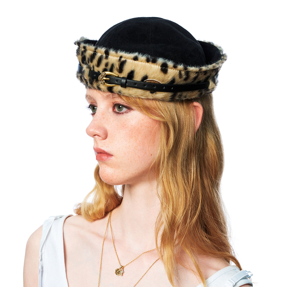 Utility Loop Leopard Print Miki Cap