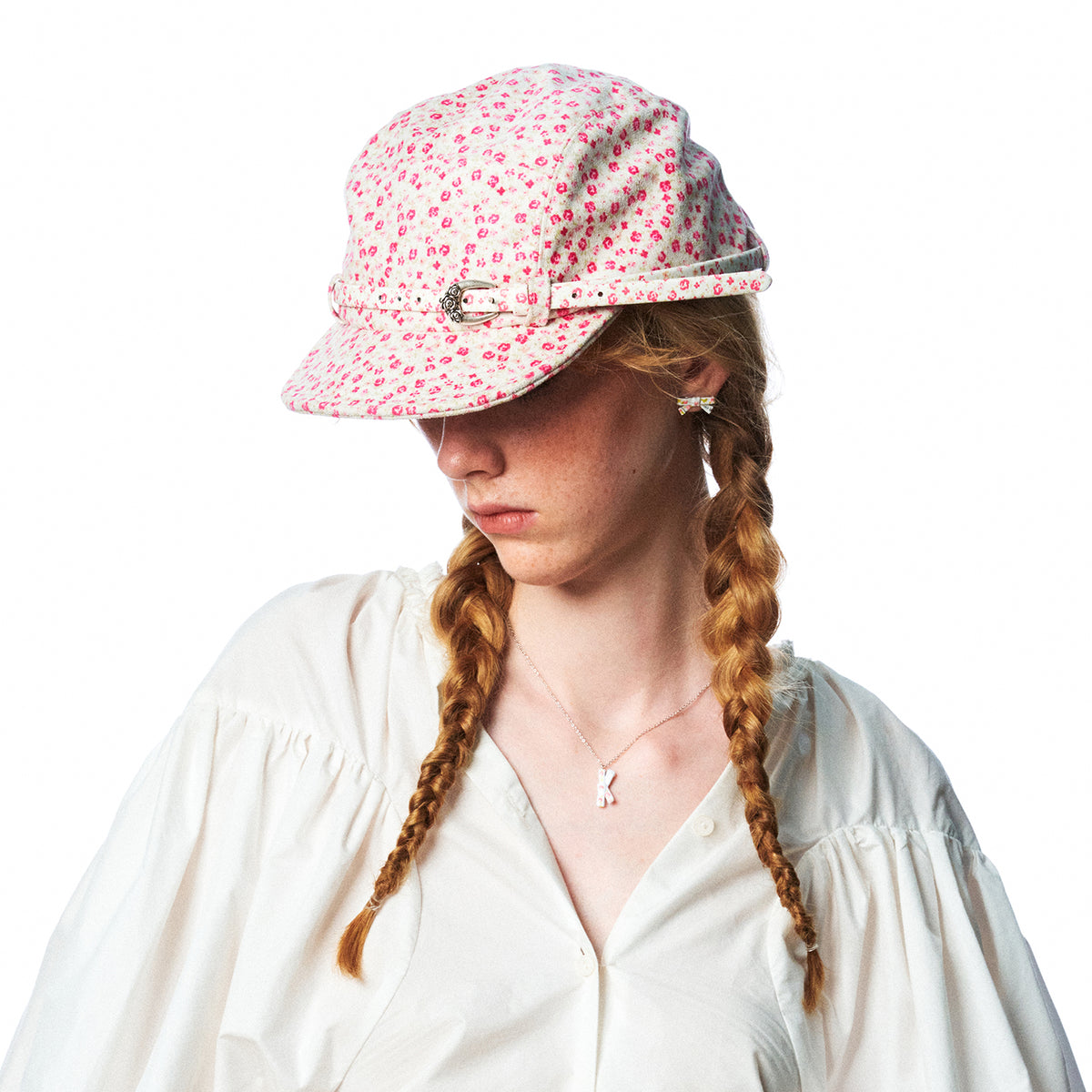 Utility Loop Rose Print Suede 5-Panel Cap(1 Set, 1 Pieces)