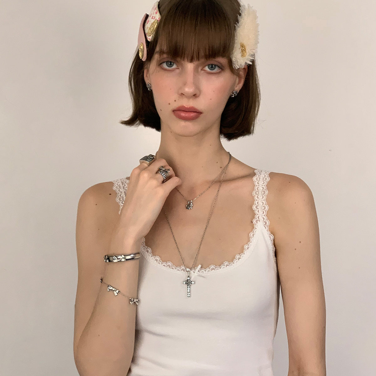 retro trio power bow bracelet