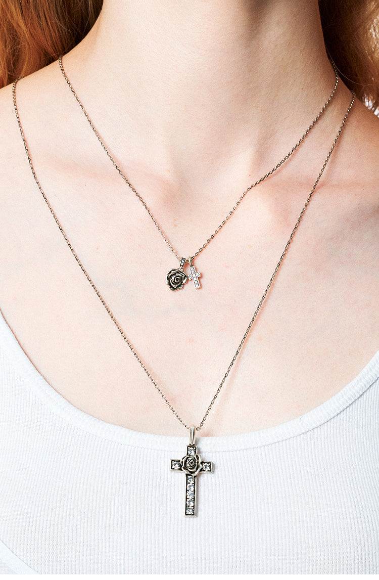 retro rose crux gemmata necklace