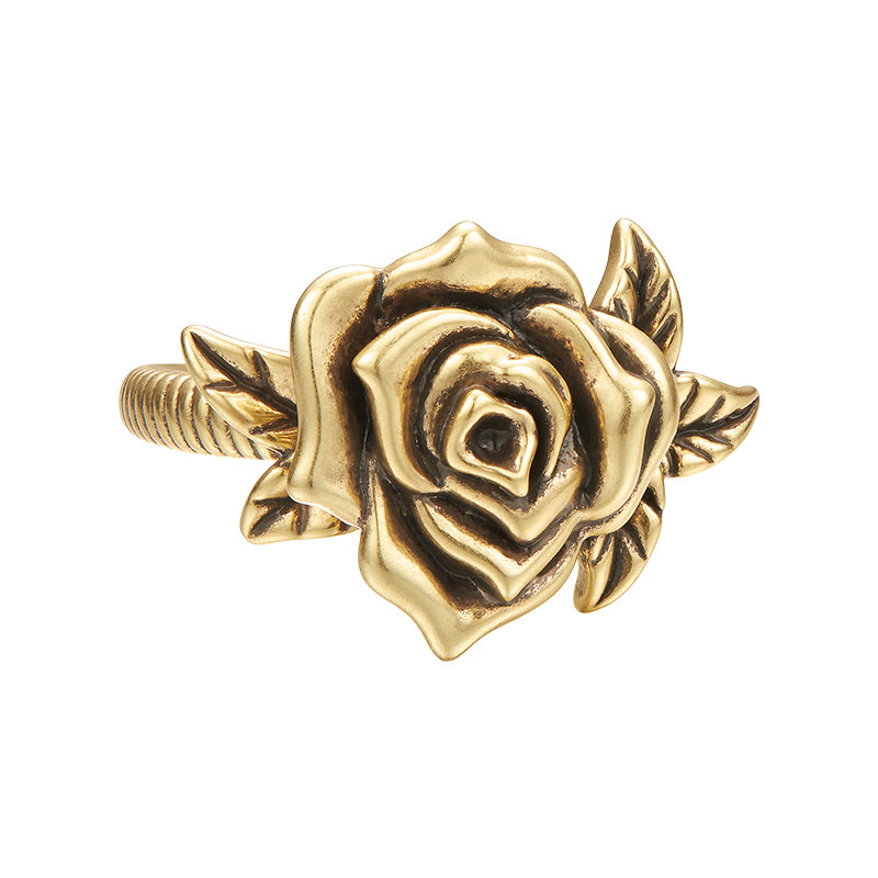 retro rose cable ring