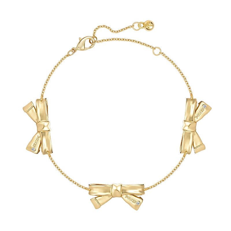 retro trio power bow bracelet