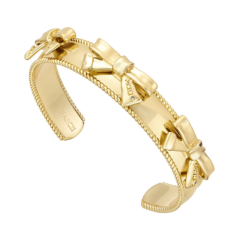 retro trio power bow bangle