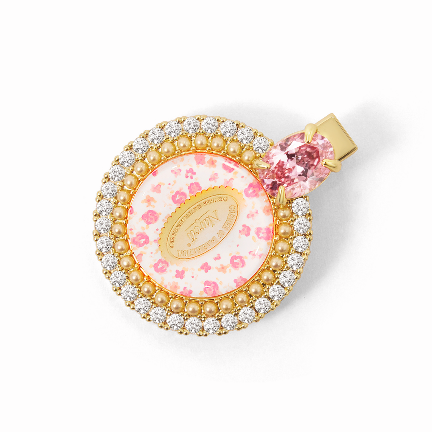 Round Gemstone Hair Clip