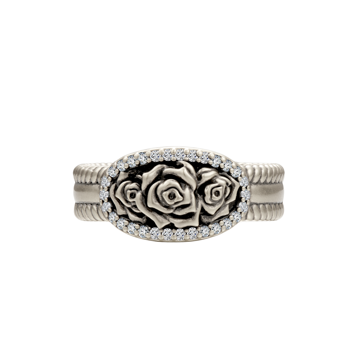 retro rose bouquet ring