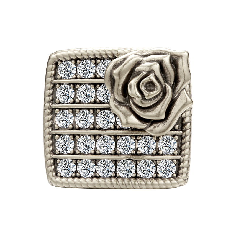 retro rose pavé setting cocktail ring