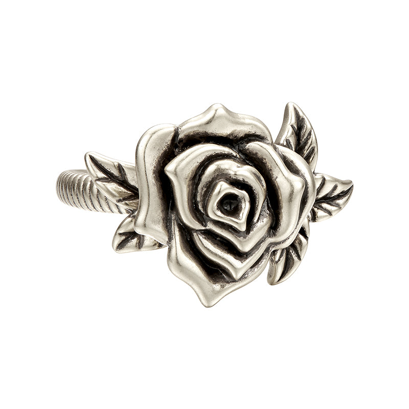 retro rose cable ring