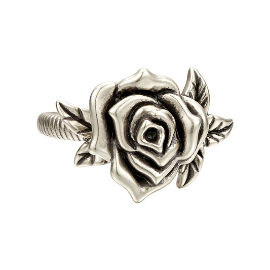 retro rose cable ring