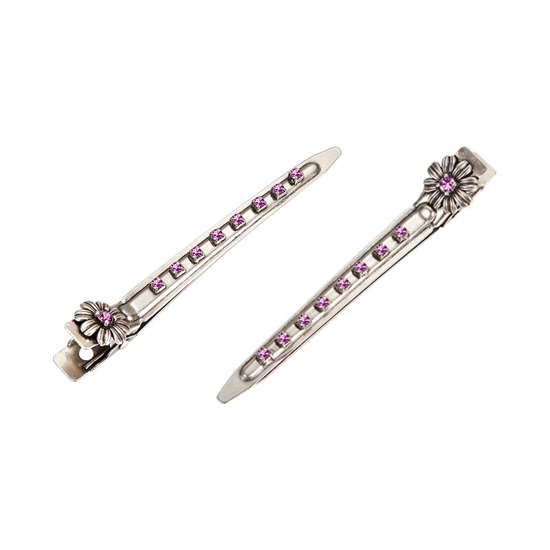 Vintage Gerbera Hair Clip - Silver (1 piece)