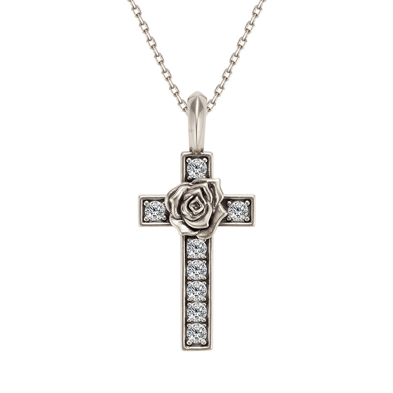 retro rose crux gemmata necklace