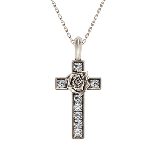 retro rose crux gemmata necklace