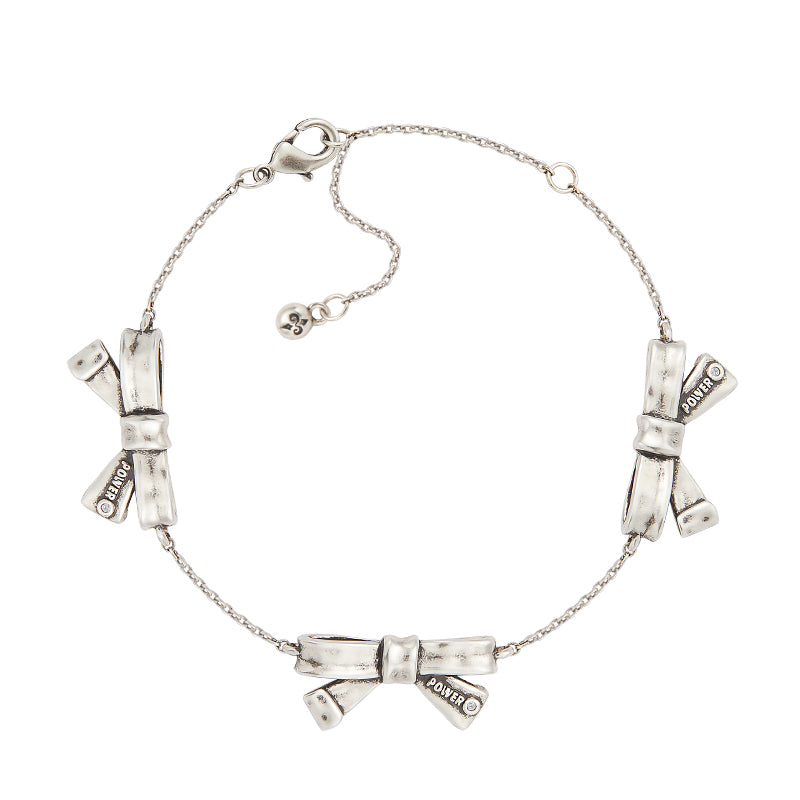 retro trio power bow bracelet