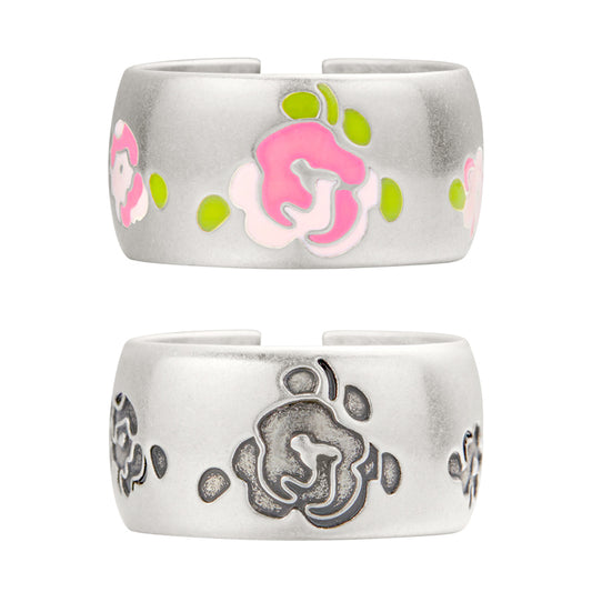 Rose Ditsy Floral Statement Ring(1 Set, 1 Pieces)