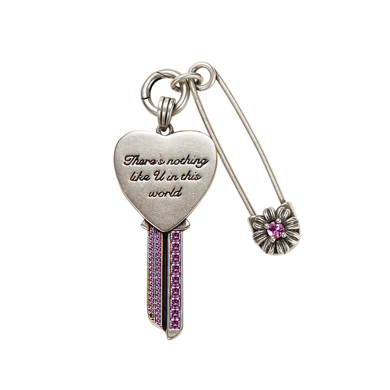 Engraved Gerbera Multi-Use Pendant - Silver