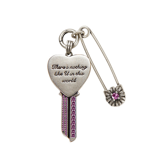 Engraved Gerbera Multi-Use Pendant - Silver