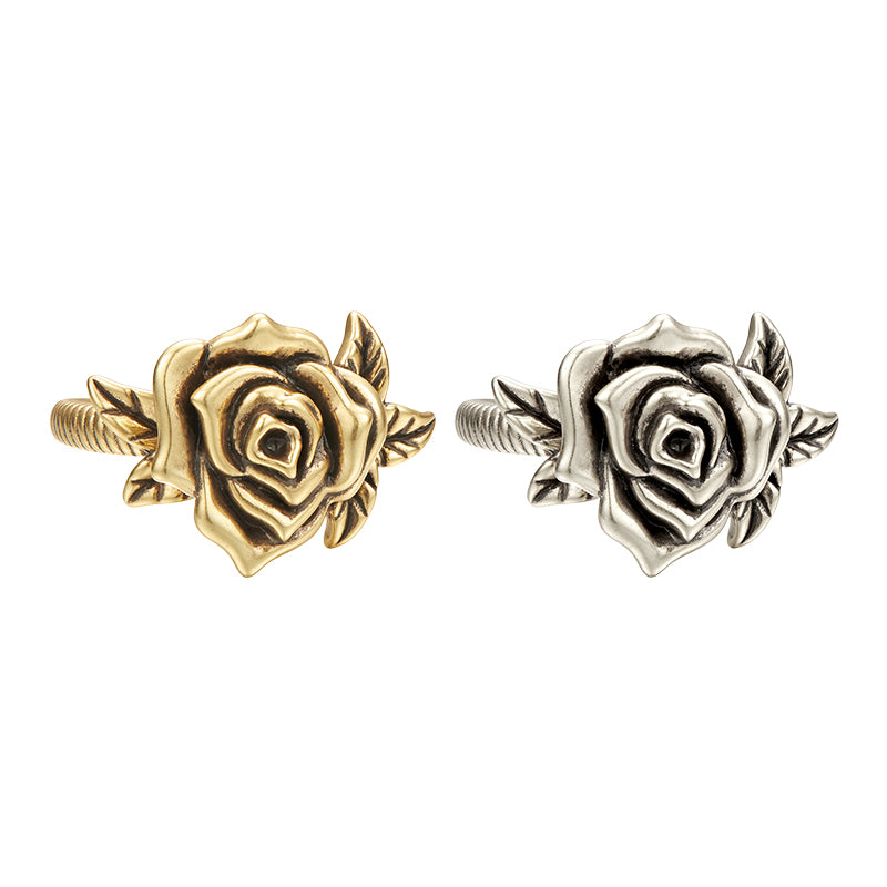 retro rose cable ring