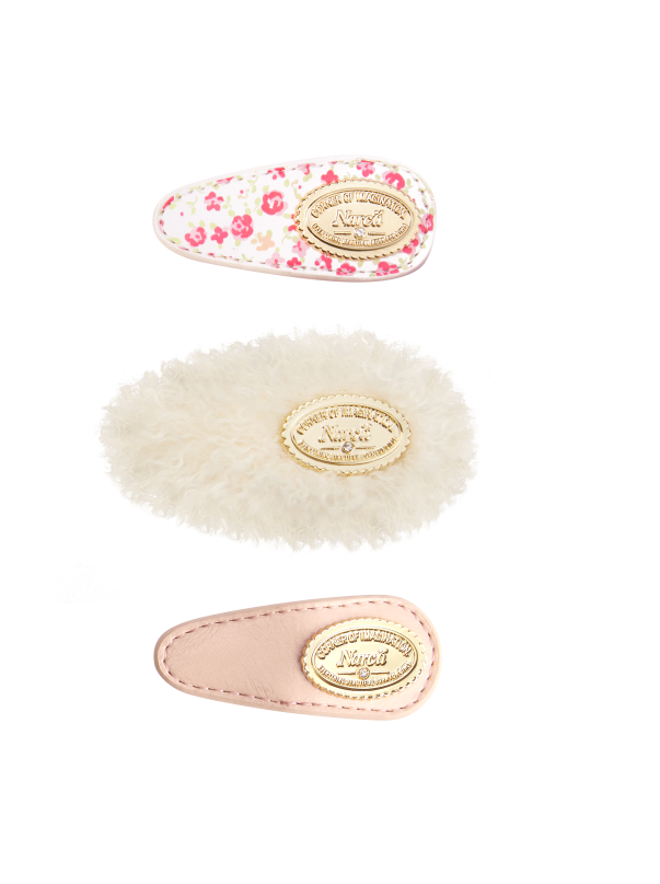 NARCII three moods hair clip sets-#soft rebel(1 Set, 3 Pieces)