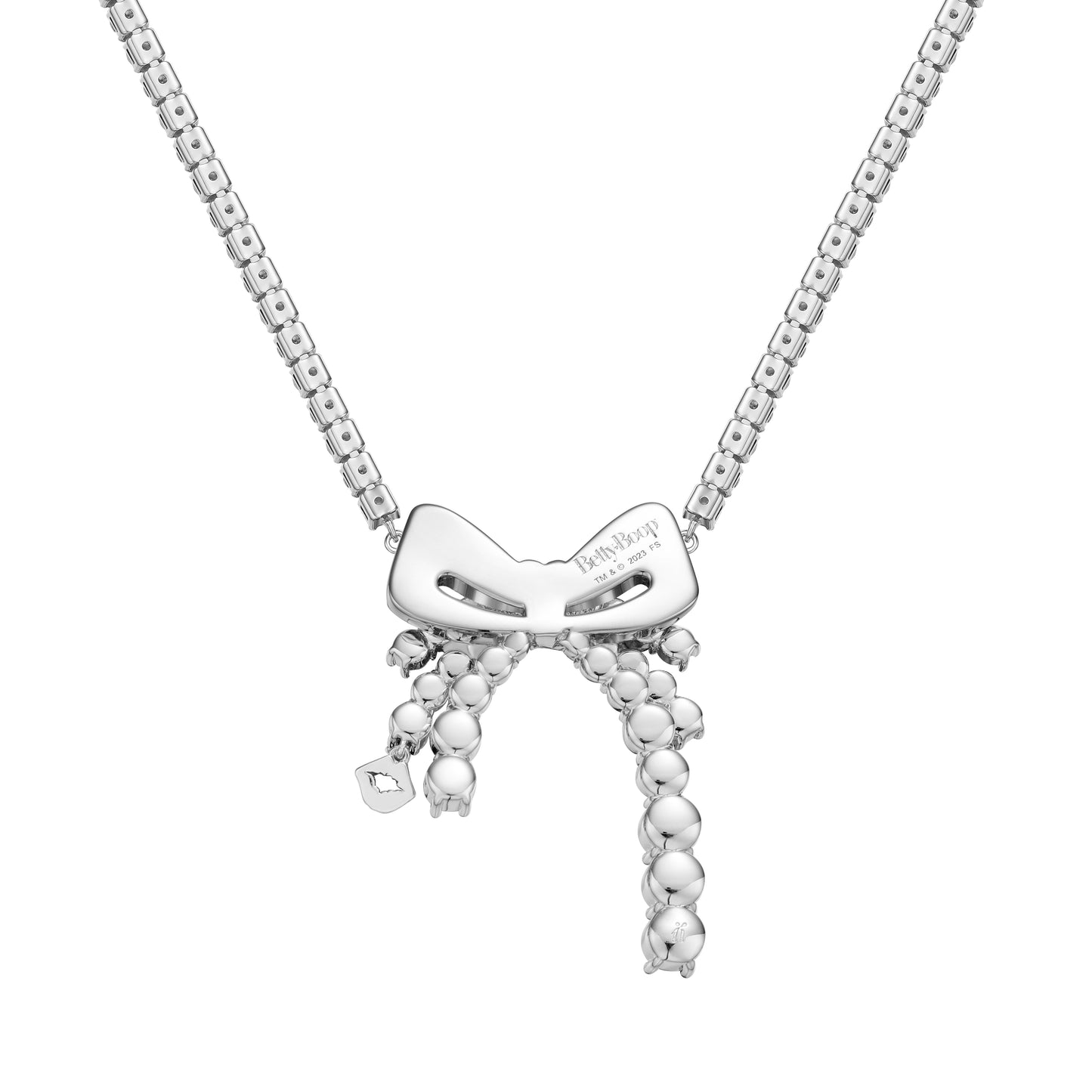 Princess Bowknot Necklace - Silver