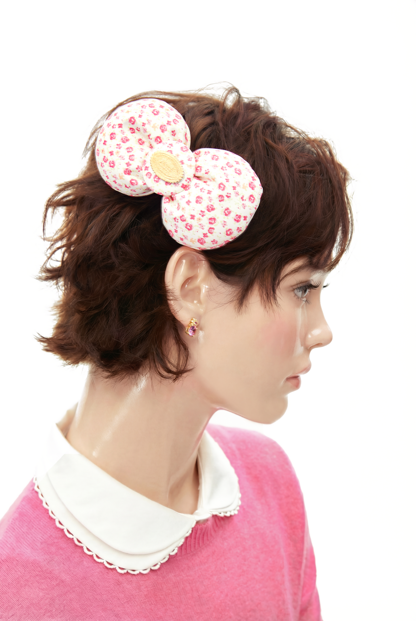 "Poof-poof! Bow" Hair Clip (L Size)