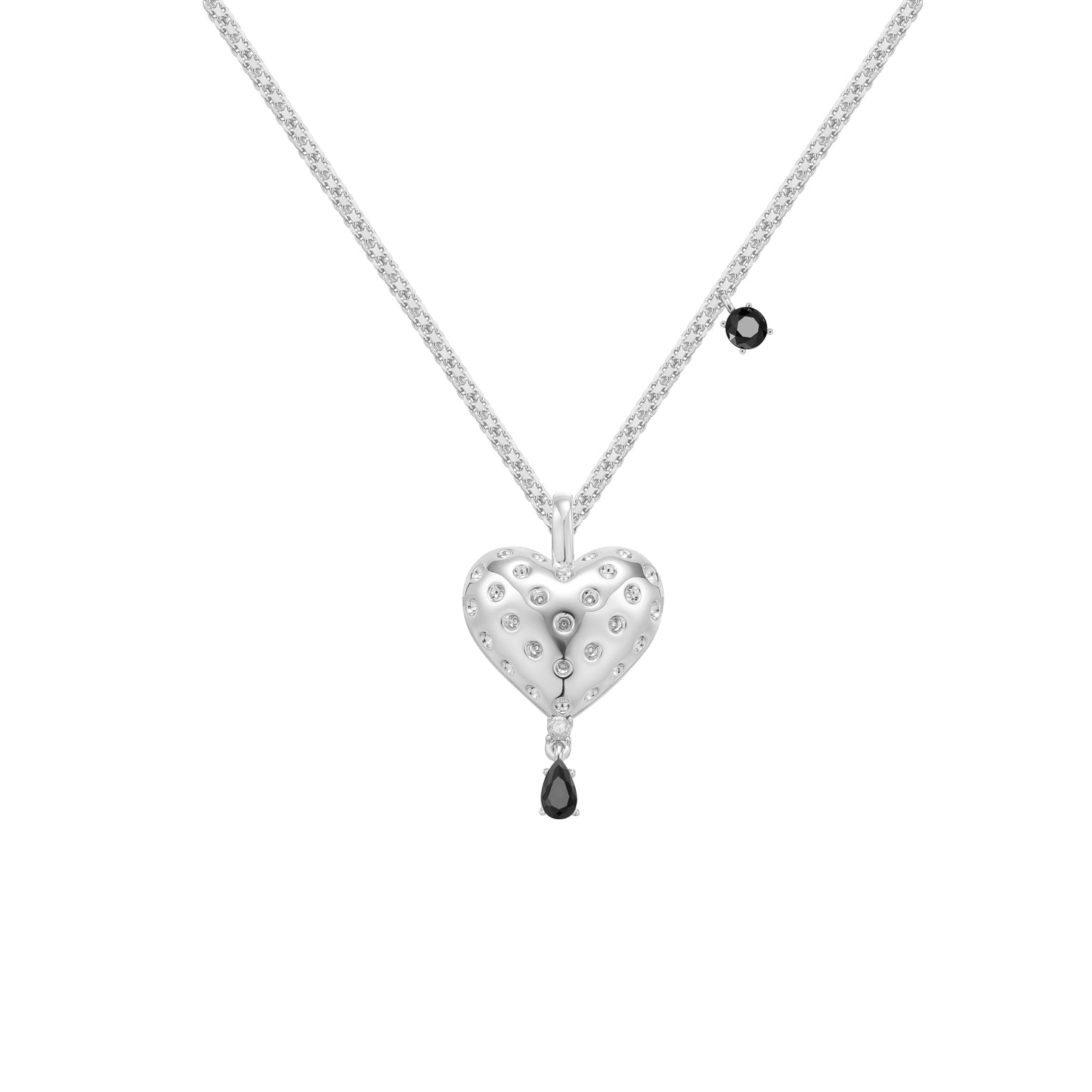 Polka-dot Lady Necklace - Silver